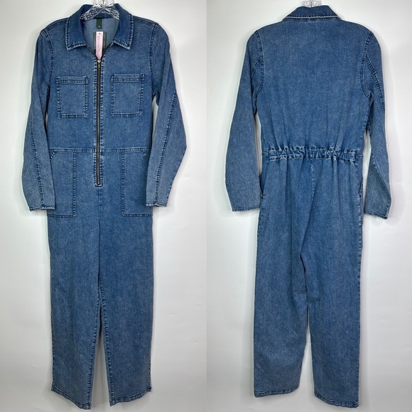 Wild Fable Denim Long Sleeve Jumpsuit NWT XS - Picture 1 of 9